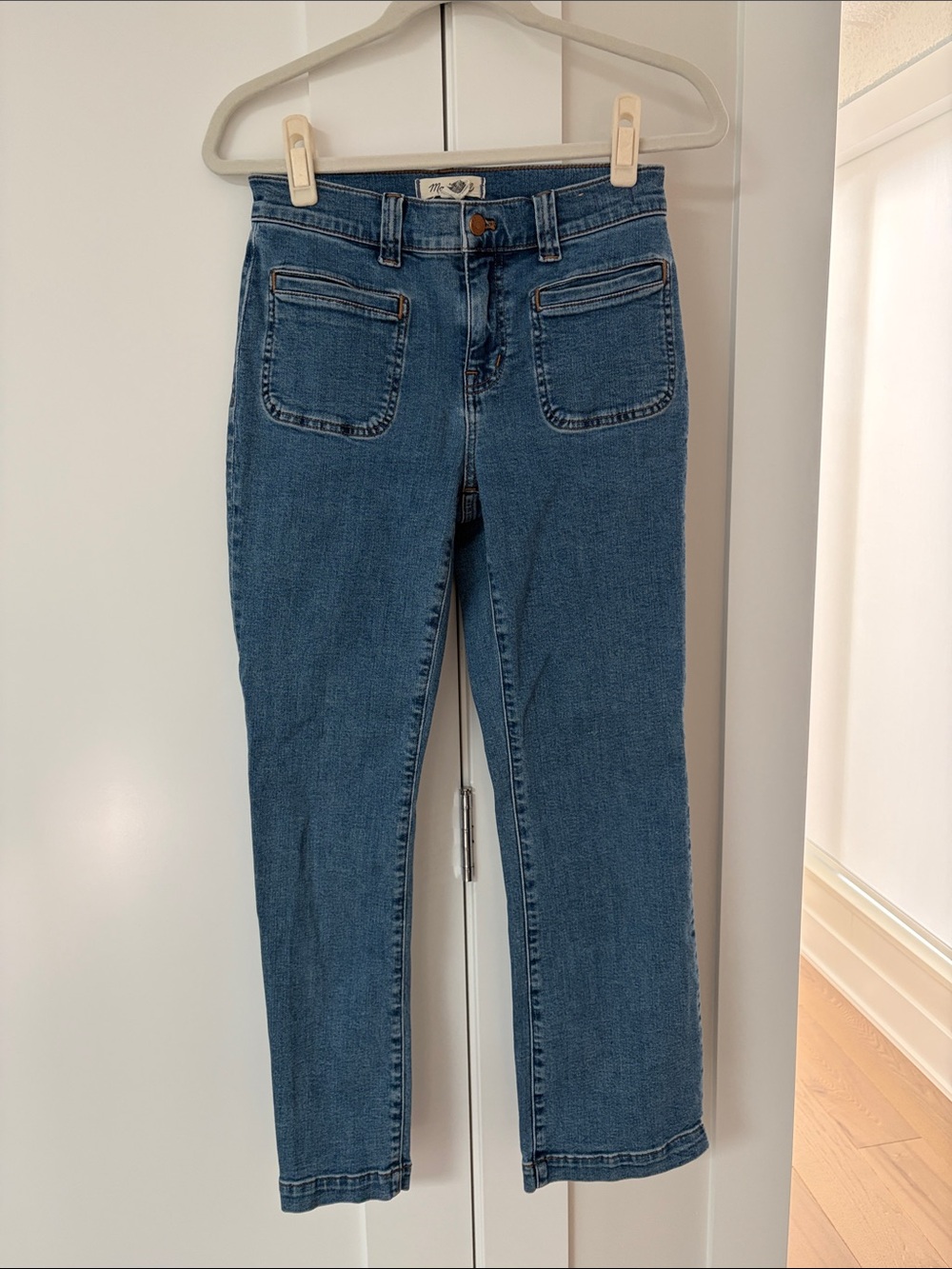 Madewell Mid Blue Straight Leg Jeans